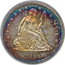 1860 25C PR65 ANACS