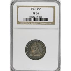 1861 25C PR64 NGC
