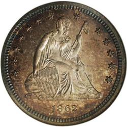 1862 25C PR64 NGC