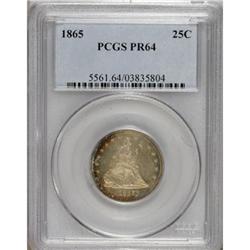 1865 25C PR64 PCGS