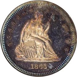 1865 25C PR64 NGC