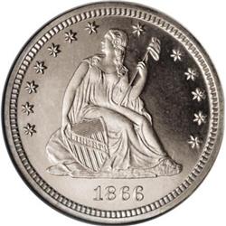 1866 25C Motto PR65 Cameo NGC