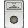 Image 1 : 1867 25C PR65 NGC