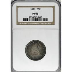 1871 25C PR65 NGC