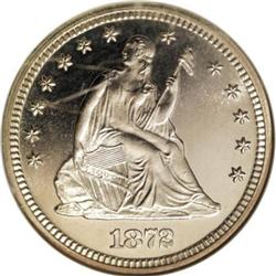 1872 25C PR66 Cameo NGC