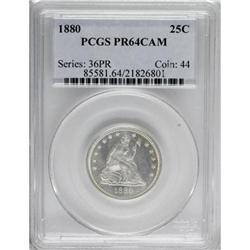 1880 25C PR64 Cameo PCGS