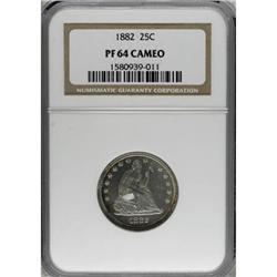 1882 25C PR64 Cameo NGC