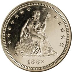 1882 25C PR67 Cameo NGC