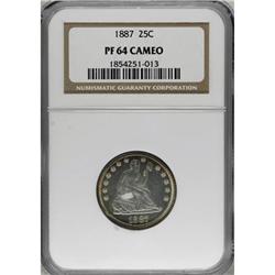 1887 25C PR64 Cameo NGC