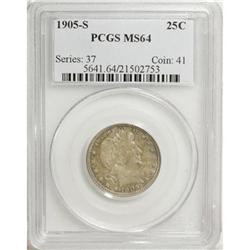 1905-S 25C MS64 PCGS