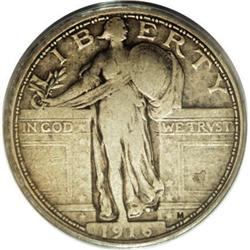 1916 25C Fine 12 PCGS