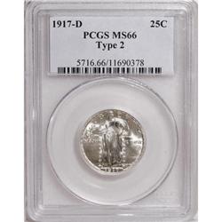 1917-D 25C Type Two MS66 PCGS
