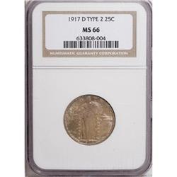1917-D 25C Type Two MS66 NGC