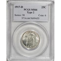 1917-D 25C Type Two MS66 PCGS