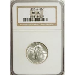 1920-D 25C MS66 NGC
