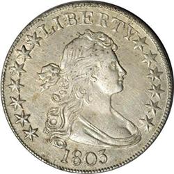 1803 50C Small 3 AU58 Cleaned Uncertified