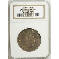 1807 50C Large Stars, 50 Over 20 XF40 NGC