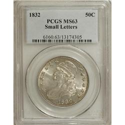 1832 50C Small Letters MS63 PCGS