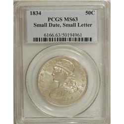 1834 50C Small Date, Small Letters MS63 PCGS