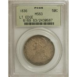 1836 50C Lettered Edge MS63 PCGS