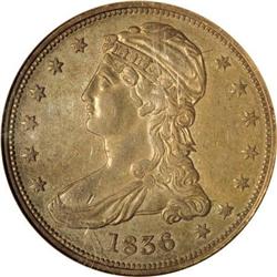 1836 50C Reeded Edge AU50 NGC