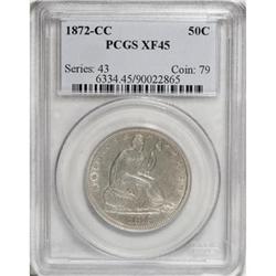 1872-CC 50C XF45 PCGS