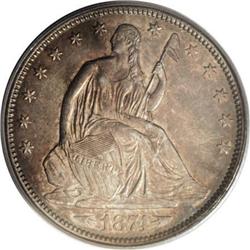 1874-CC 50C Arrows AU55 PCGS