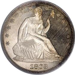 1863 50C PR65 Cameo PCGS