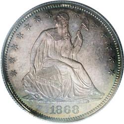 1868 50C PR66 PCGS