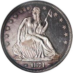 1874 50C Arrows PR63 Cameo NGC