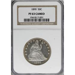 1890 50C PR63 Cameo NGC