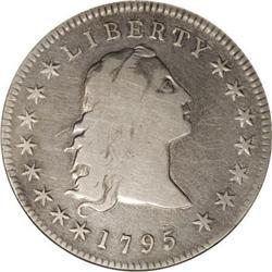 1795 $1 Flowing Hair, Three Leaves Fine 15