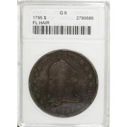 1795 $1 Flowing Hair, Two Leaves Good 6 ANACS