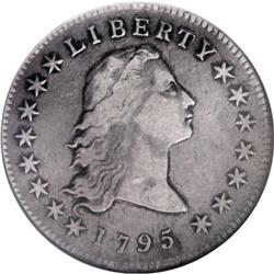 1795 $1 Flowing Hair, Three Leaves VF35 NGC