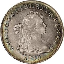 1799 $1 7x6 Stars AU50 ANACS