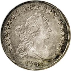 1799/8 $1 15 Stars Reverse XF40 ANACS