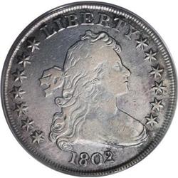 1802/1 $1 Narrow Date VF35 PCGS