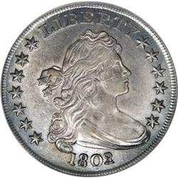 1802/1 $1 Narrow Date AU55 PCGS