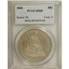 Image 1 : 1842 S$1 MS60 PCGS. Bower''s ''Blundered Date'' variet