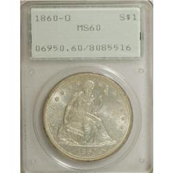 1860-O $1 MS60 PCGS