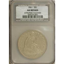 1861 $1--Improperly Cleaned--NCS. AU Details