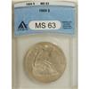 Image 3 : 1869 $1 MS63 ANACS