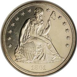 1861 $1 PR62 NGC