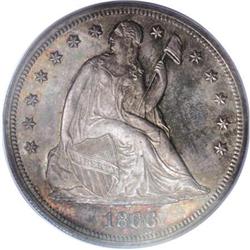 1866 $1 Motto PR64 PCGS