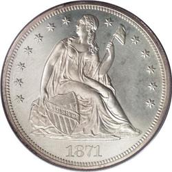 1871 $1 PR64 PCGS