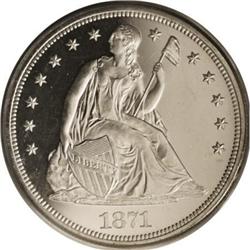 1871 $1 PR64 Cameo PCGS