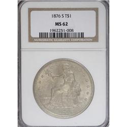 1876-S T$1 MS62 NGC