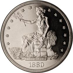 1880 T$1 PR62 Cameo NGC
