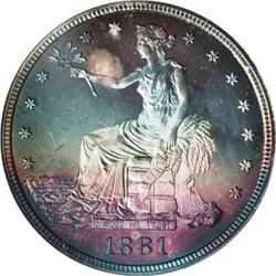 1881 T$1 PR65 PCGS.