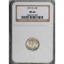 1917-D 10C MS66 NGC